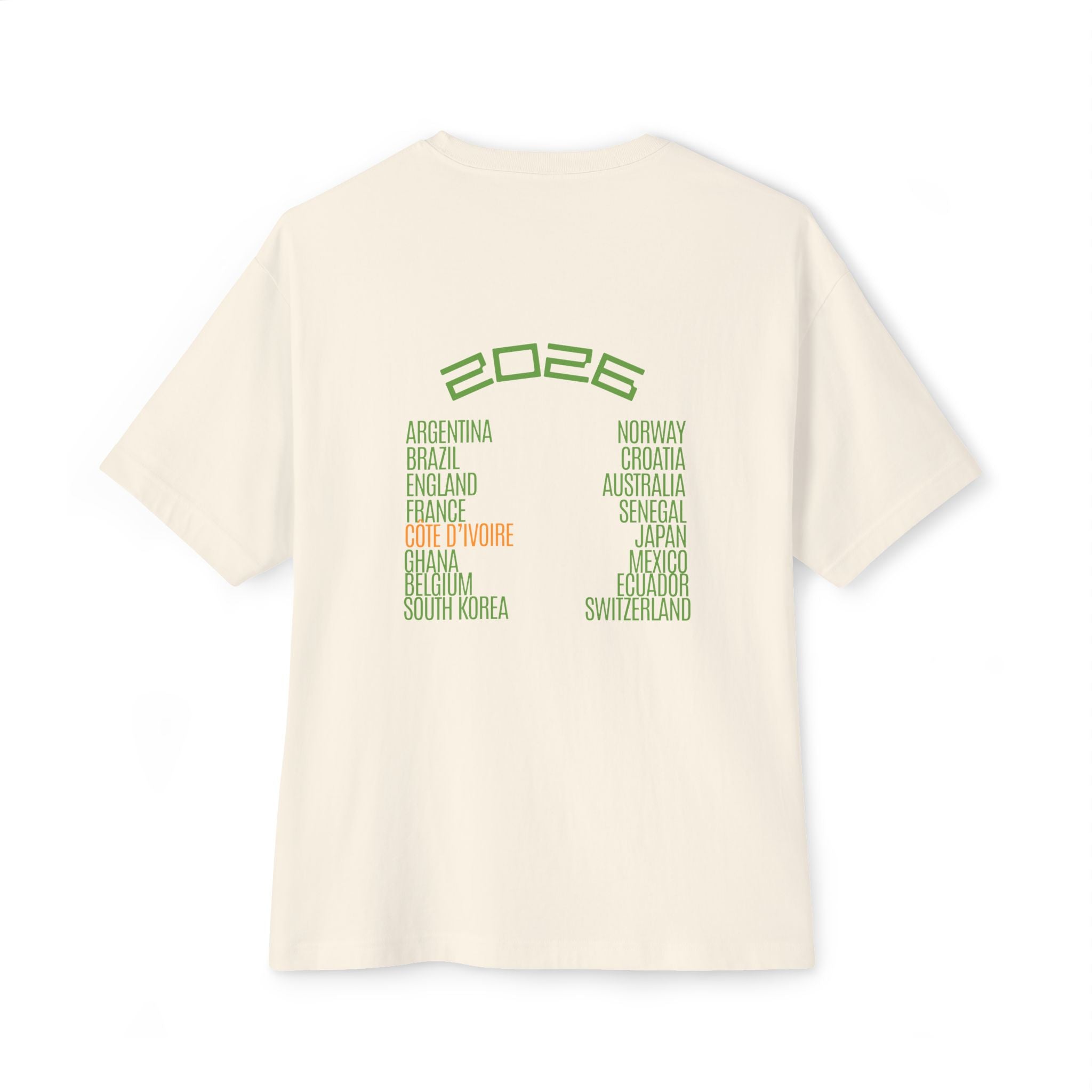 Ivory Coast Matchday T-Shirt | Minimal Boxy Fit T-Shirt