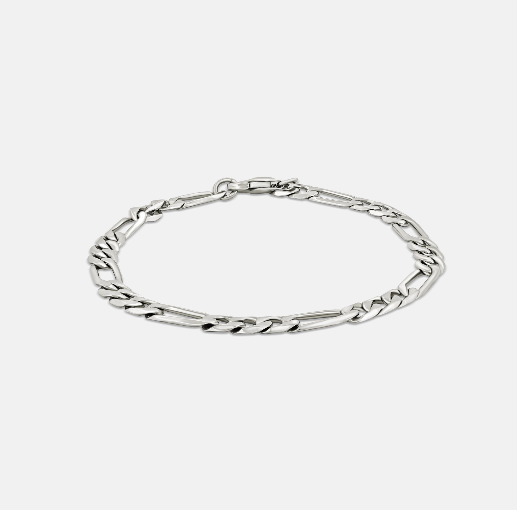 925 Silver Figaro Bracelet
