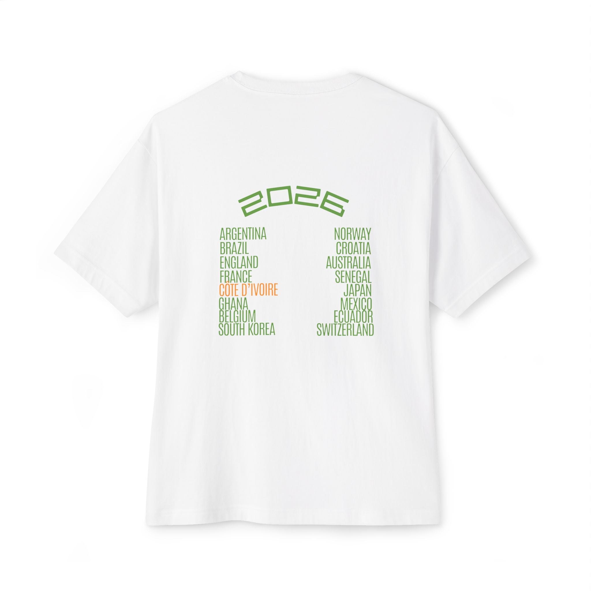 Ivory Coast Matchday T-Shirt | Minimal Boxy Fit T-Shirt