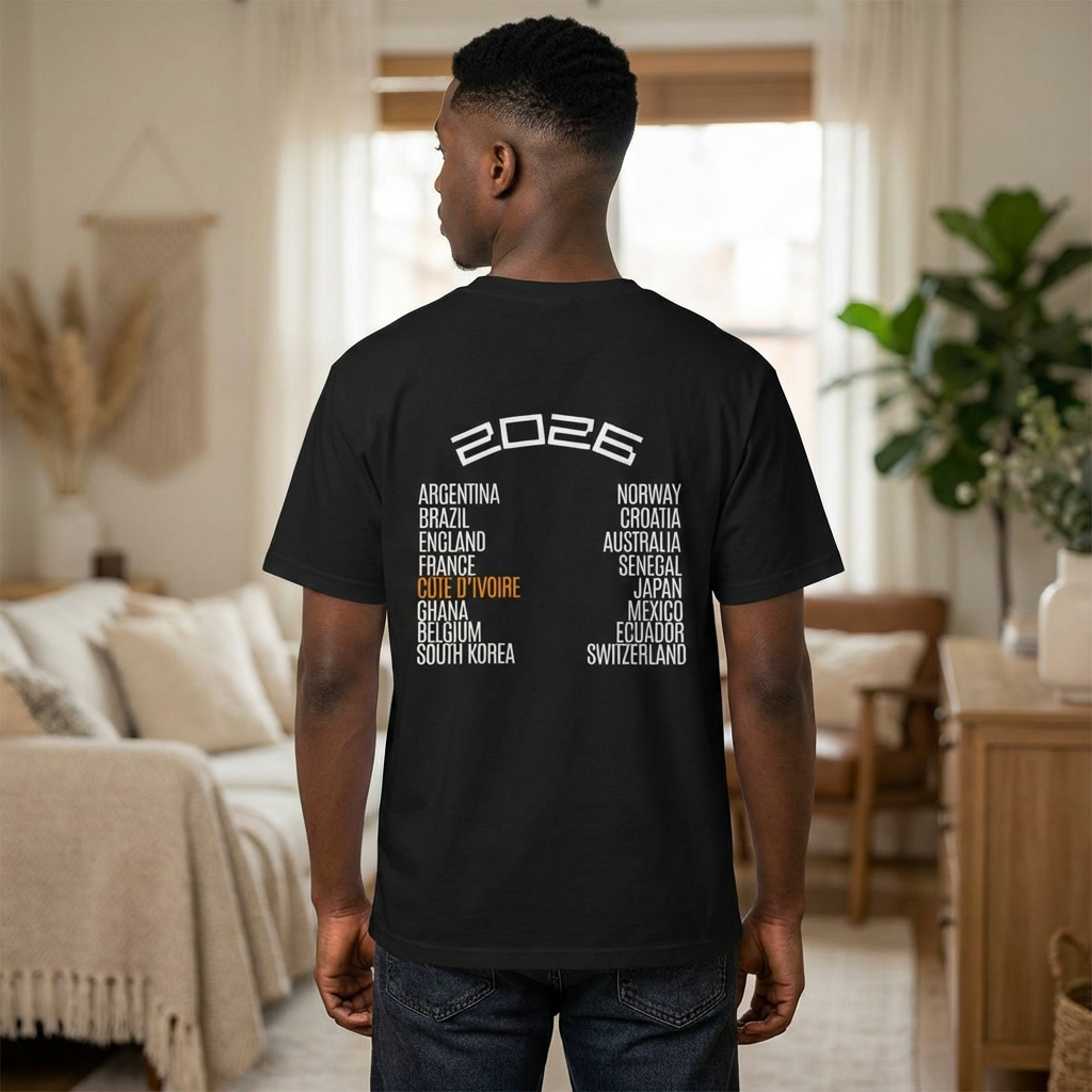 Ivory Coast Matchday T-Shirt | Minimal Boxy Fit T-Shirt