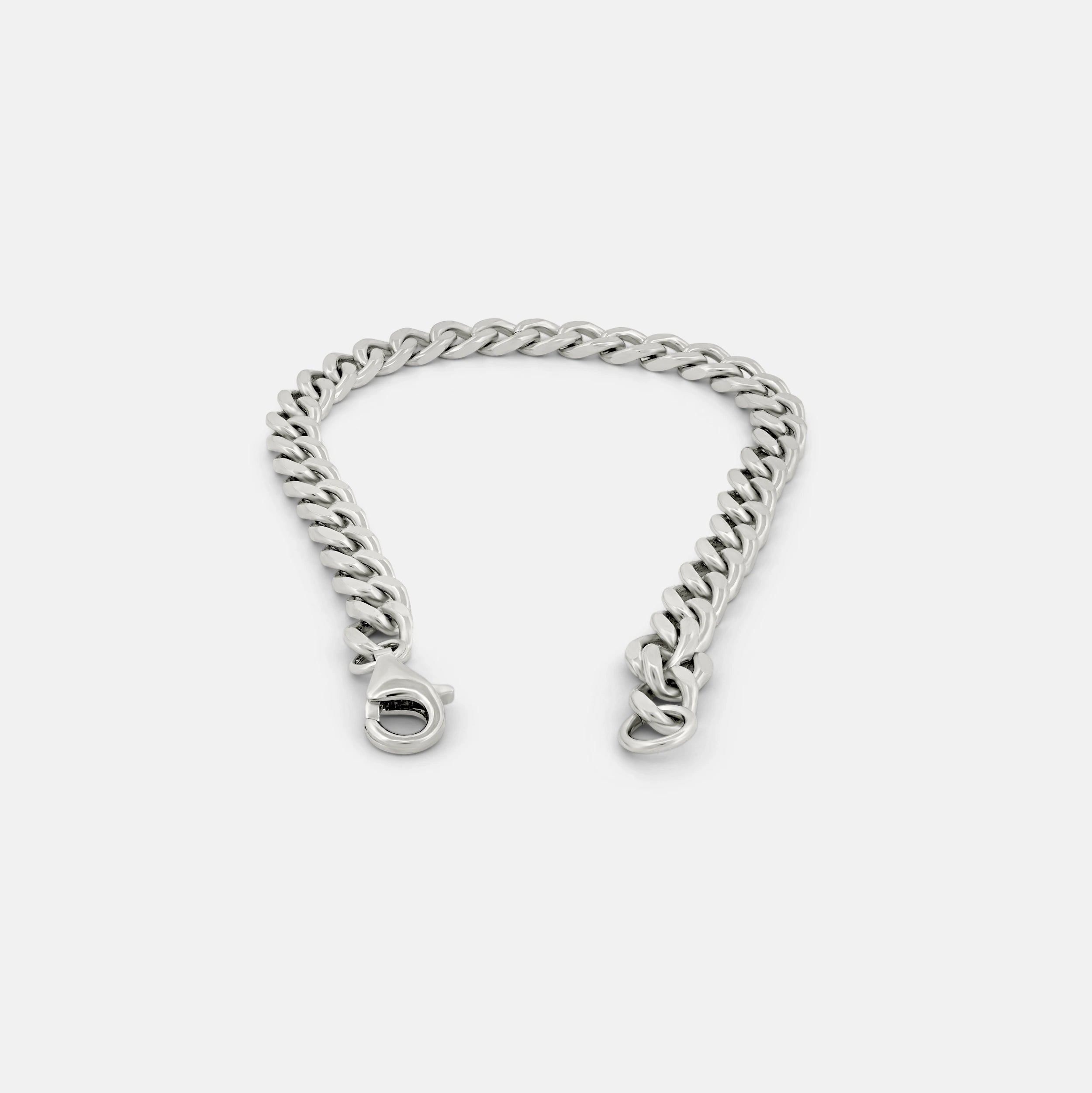 925 silver cuban link bracelet deals